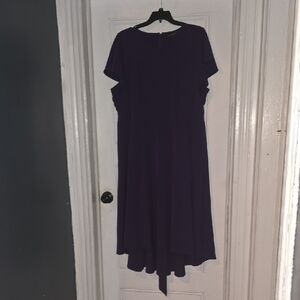 Lane Bryant Deep Purple High-Low Midi Dress